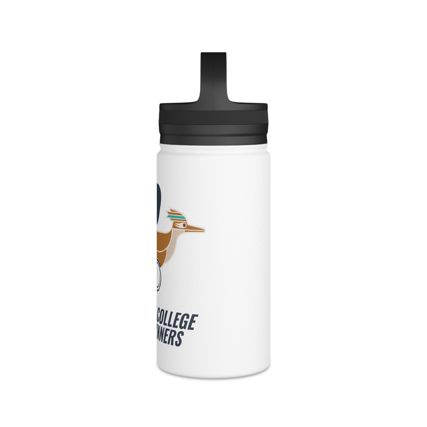 Roadrunners Stainless Steel Water Bottle, Handle Lid